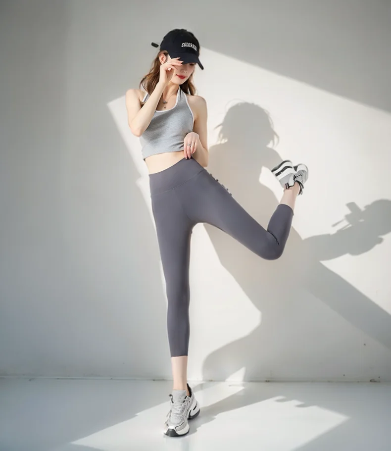 طماق النساء رفع نحيل Leggins الركض سريعة الجافة مايكرو القرن تنفس الموضوع Pantalones الربيع لامعة السيدات بسيطة