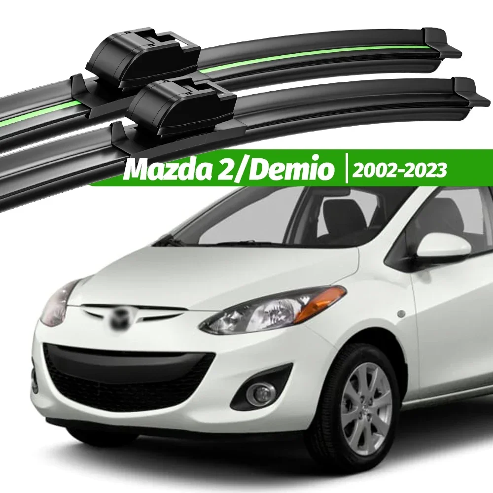 

For Mazda 2 Demio 2002-2023 2pcs Front Windshield Wiper Blades 2003 2007 2009 2014 2016 2019 Windscreen Window Accessories