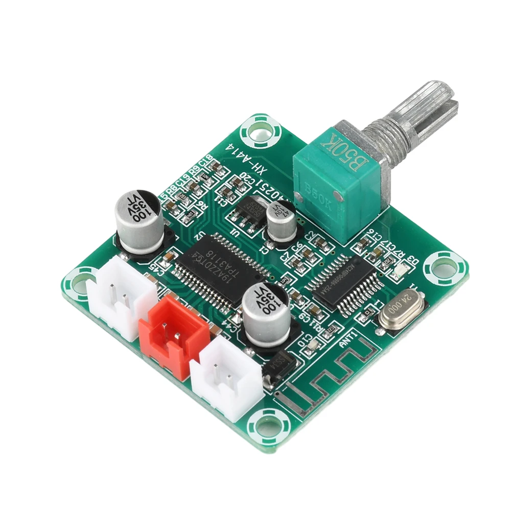 Tpa3118d2 módulo de placa amplificadora digital bluetooth 2*50w placa amplificadora de áudio de 2 canais amplificador de áudio estéreo XH-A414 DC12-24V