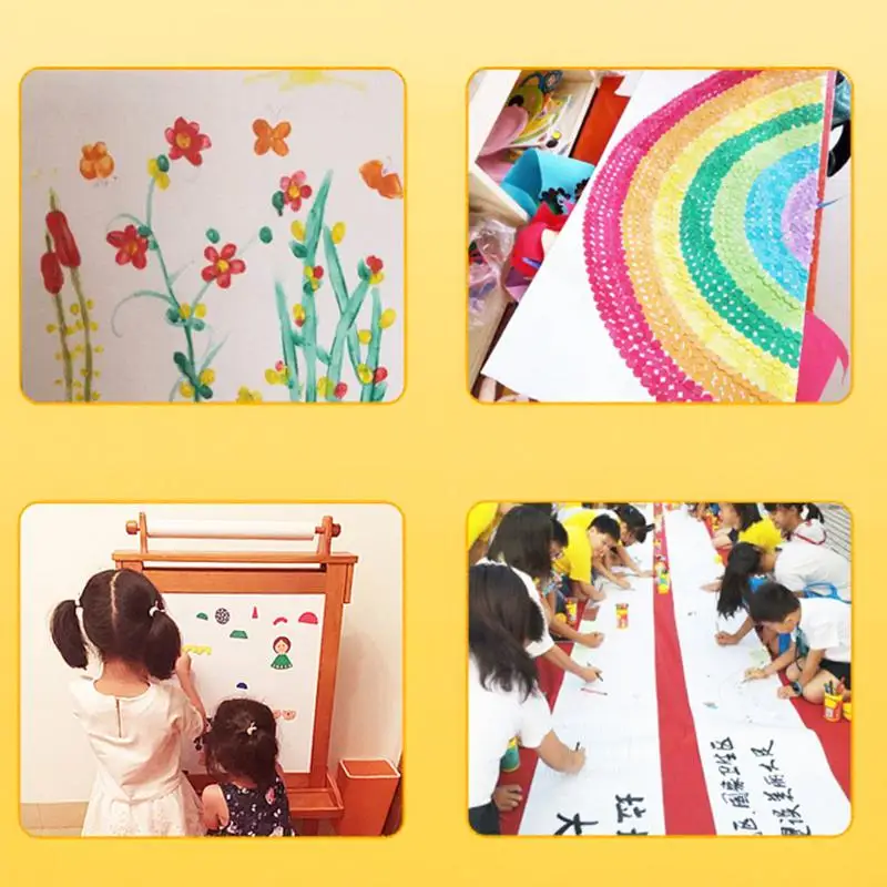 

44Cm X 25M Drawing Roll White Sketch Paper For Watercolor Painting Art Craft Activities Blank Paper Compatible With