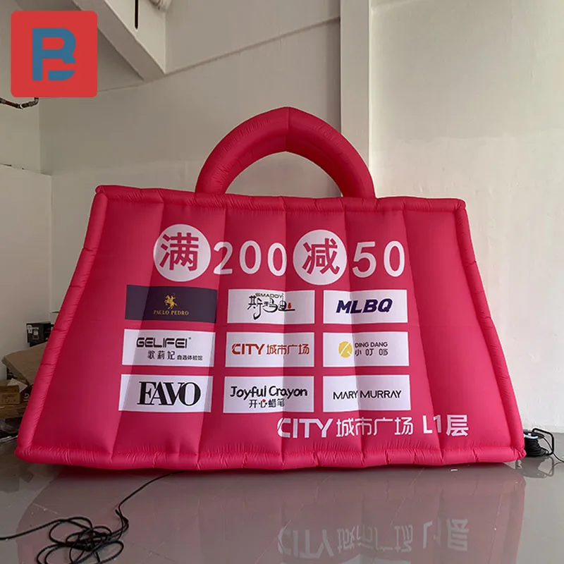 Giant inflatable tote bag bag air mold custom logo city landmark shopping mall activity warm-up activity decoration