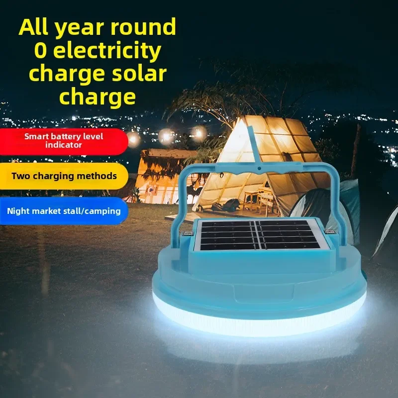 

Lámpara Solar Recargable para Camping/Mercadillo | 3 Modos 5000mAh Super Brillante e Impermeable