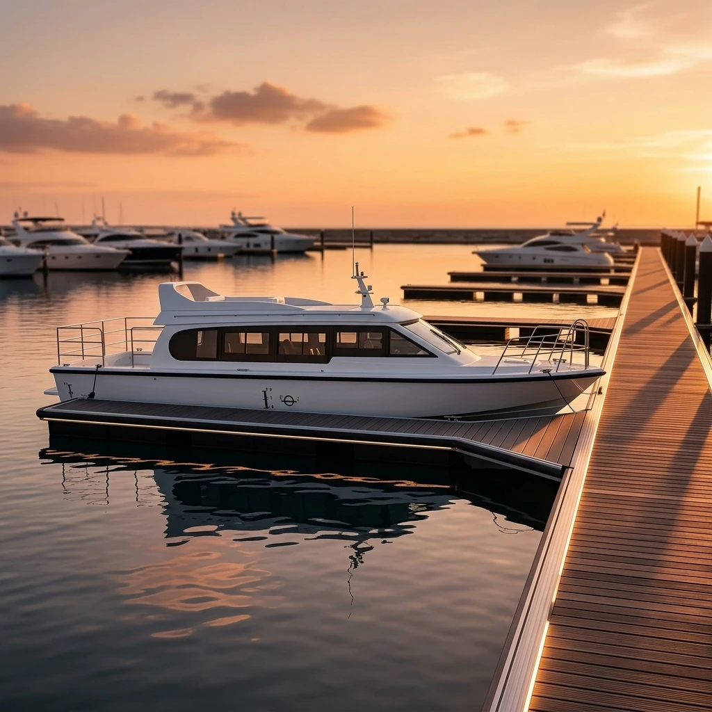 13.8m Fiberglass 300HP 11 Knots Sports Cruising Yacht Outboard Boat River Sightseeing Leisure Passenger Transport Remote