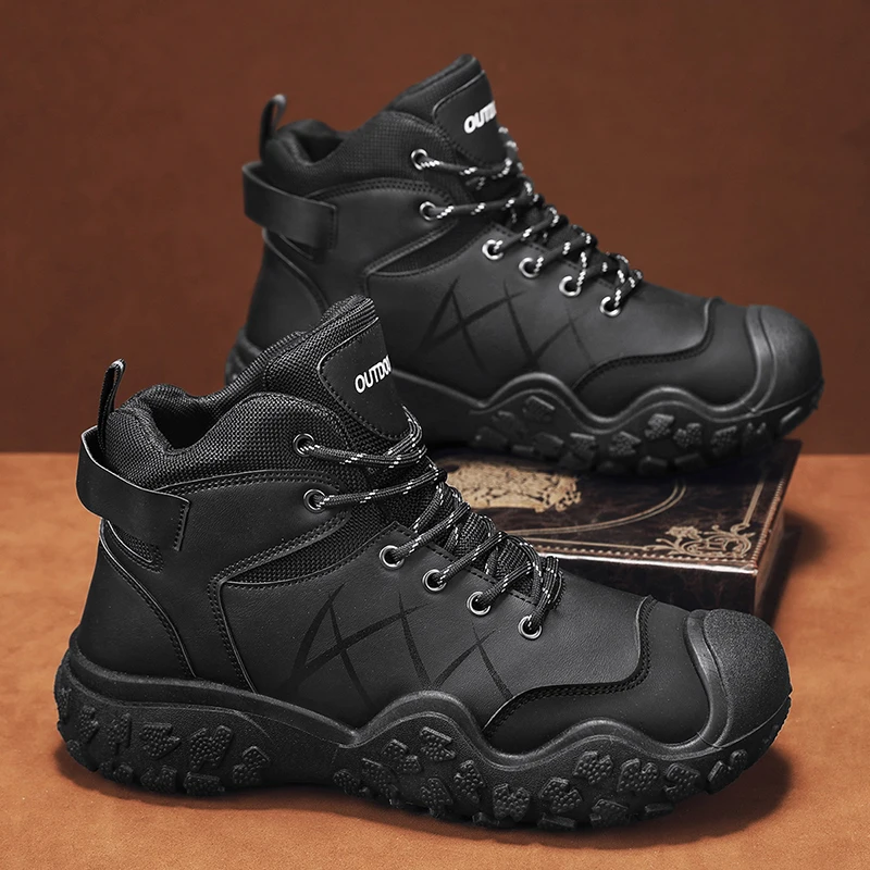 Hiking Shoes Men\'s Autumn Hiking Boots Outdoor Sport Shoes Non-slip Wear-resistant High-top Ankle Working Boot For Men 2024