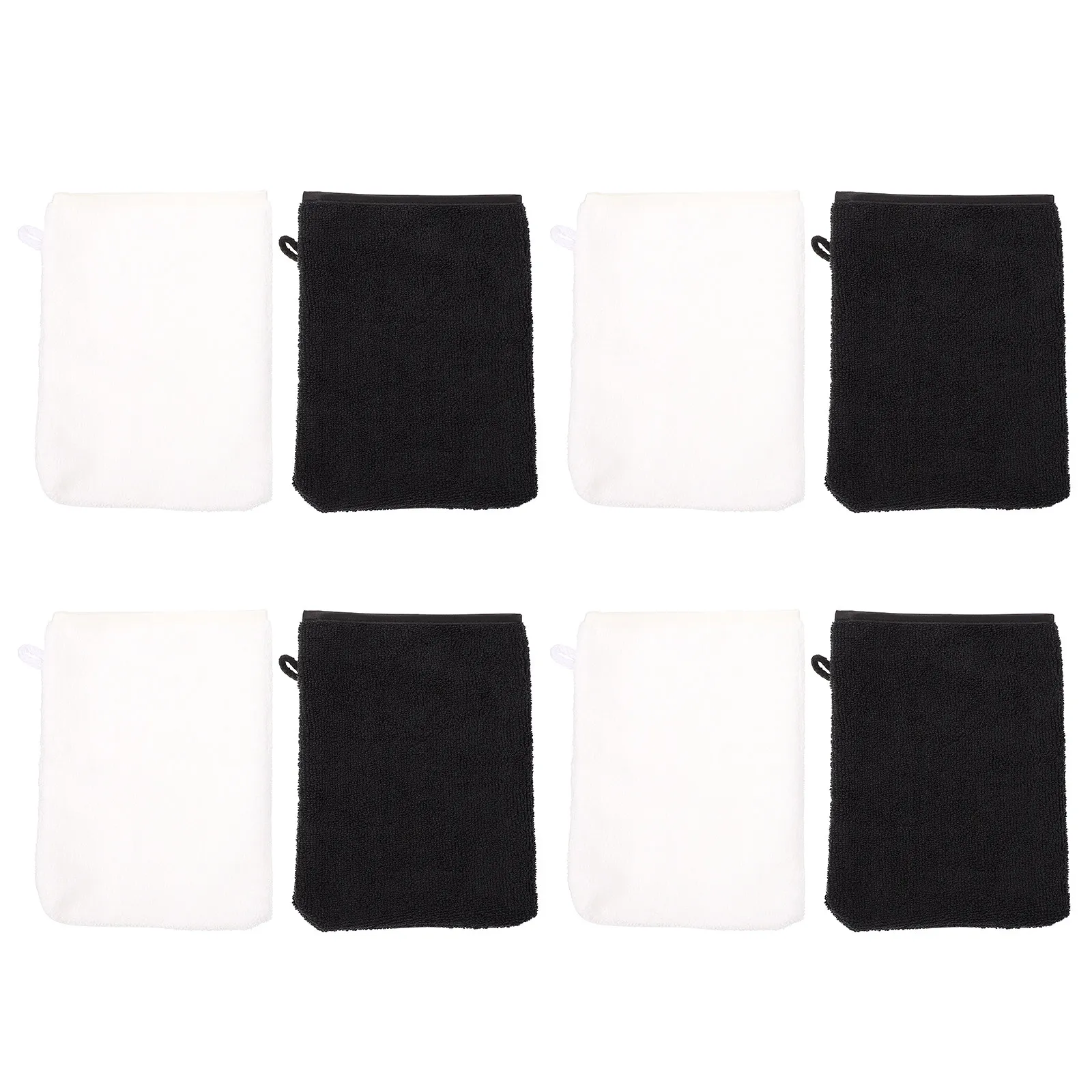 8Pcs Supple Makeup Remover Gloves Reusable Facial Cleaning Gloves for Gentle Face Washing and Cosmetics Removal Travel Friendly