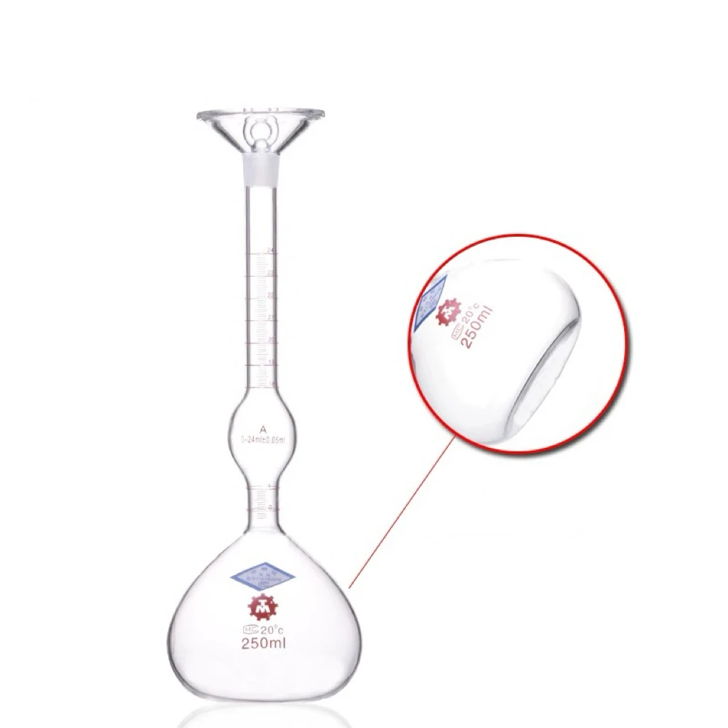 250 ml Le-Pyknometer, Le Chatelier-Flasche, solides Pyknometer 0–24 ml