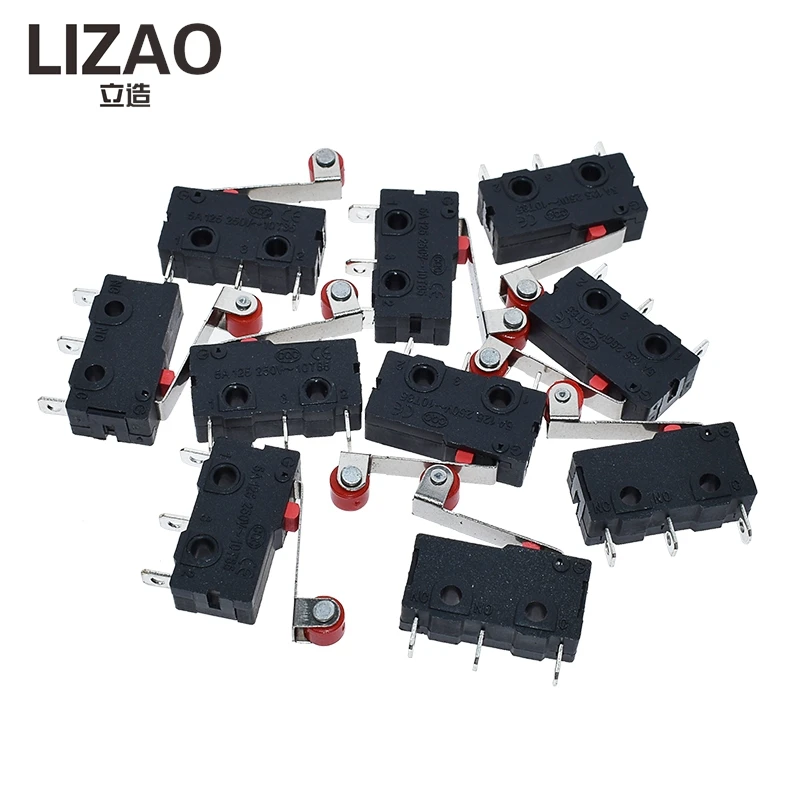 LIZAO 20PCS SS-5GL2 Limit Switch, 3-Pin Roller Lever Micro Switch for Mechanical Position Control