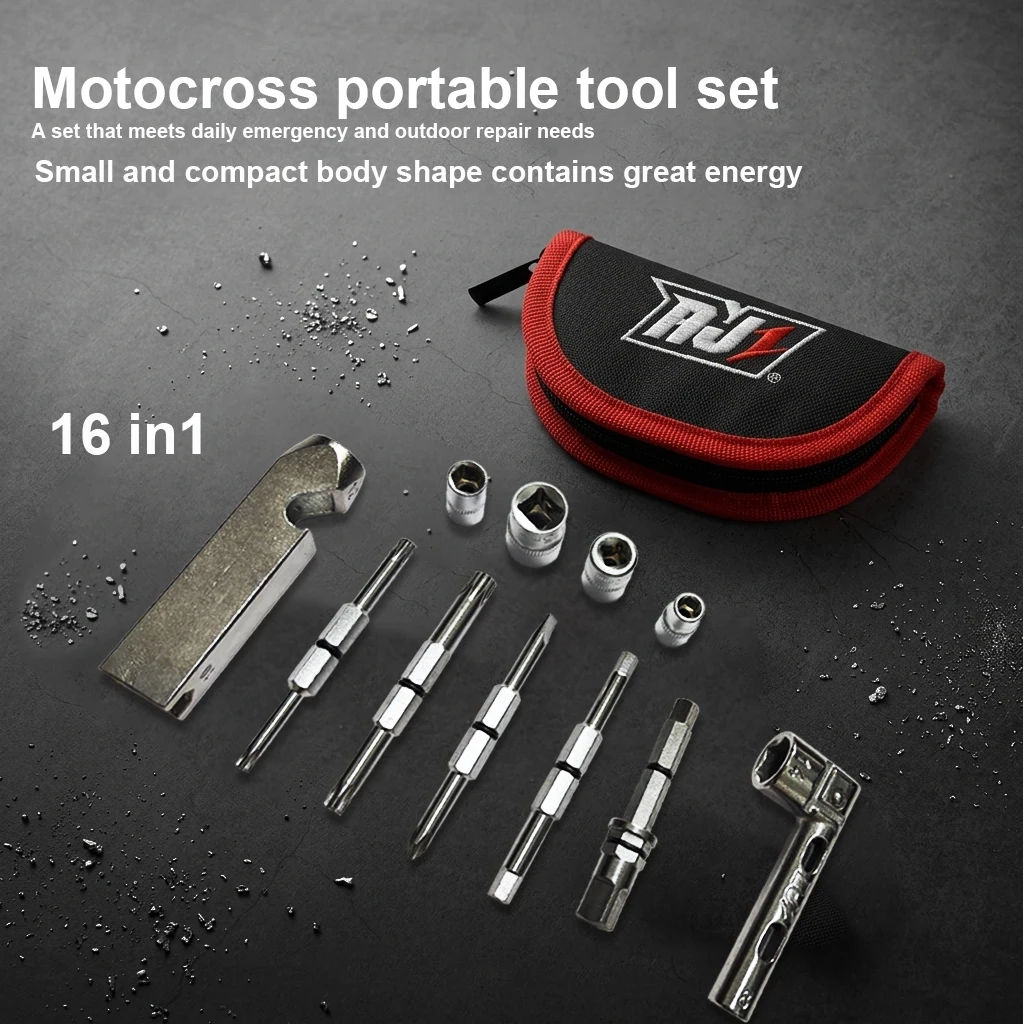 off-road motorcycle repair toolkit multi-functional portable motorcycle accessorie Screw tool set Hexagonal wrench kit Dirt Bike