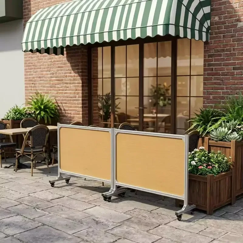 Commercial Outdoor Aluminum Frame Banner Stand Cafe Divider Store Advertising Partition Coffee Barrier Fence