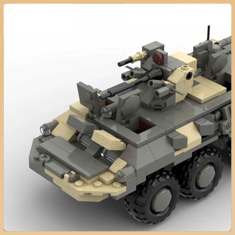 WW II militare unione sovietica gommato anfibio BTR-82 veicolo armato MOC Building Block forza dell'esercito SWAT auto mattoni giocattoli per ragazzo