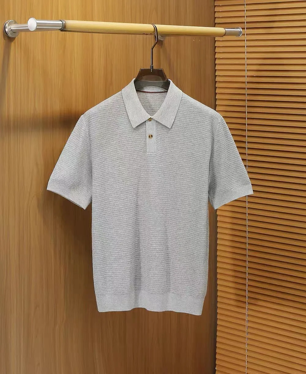 

Итальянская мужская трикотажная футболка с отложным воротником, простая новая модель, весна-лето, повседневная, свободного кроя