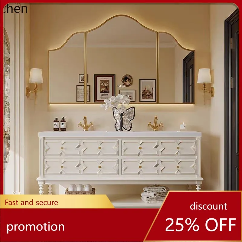 HXL bathroom cabinet combination floor-to-ceiling bathroom washbasin wash basin double basin