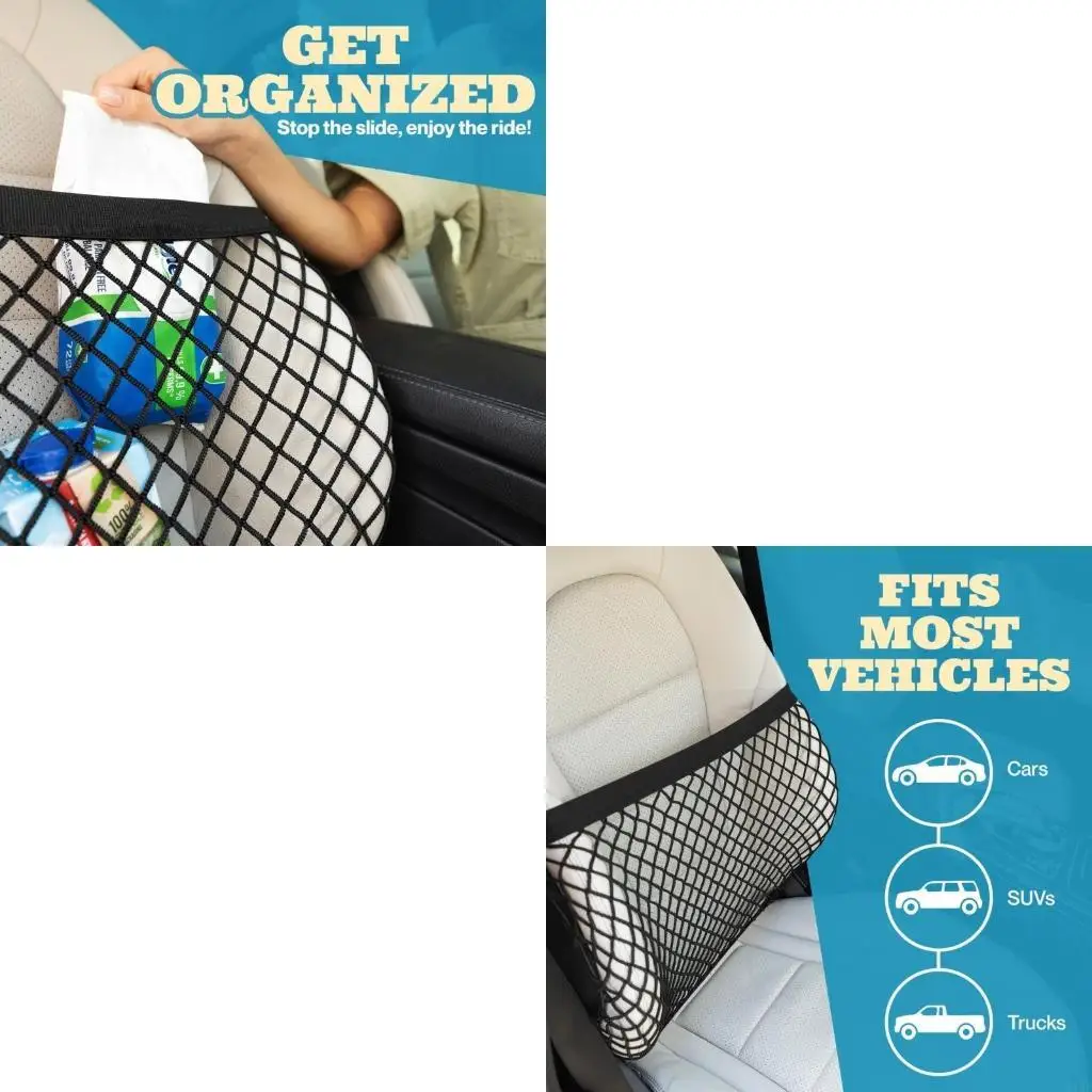 F1CF Durable Vehicle Organizers Auto Net Organizers Durable Say Goodbye to Clutter