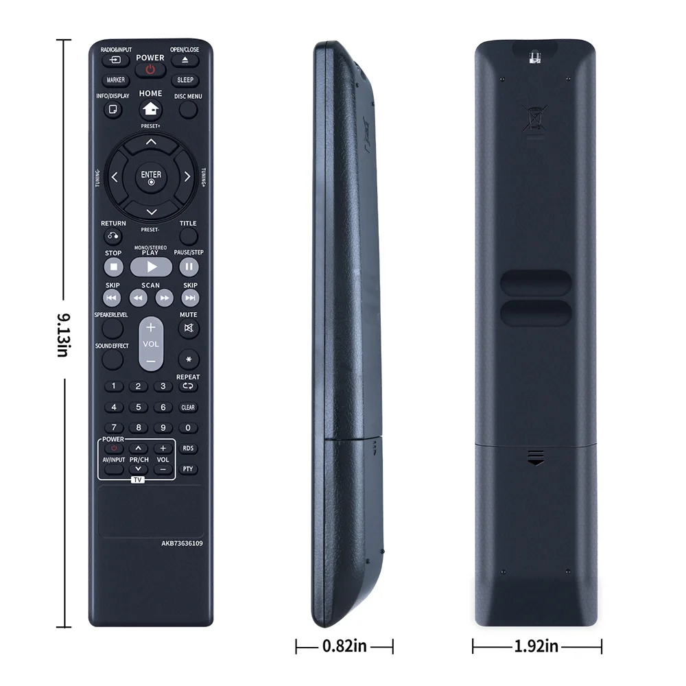 Replacement AKB73636109 Remote Control Compatible with LG Home Theater System DH4230S S43S1-S S43S1-W DH4130S S43S3-S S43S3-W