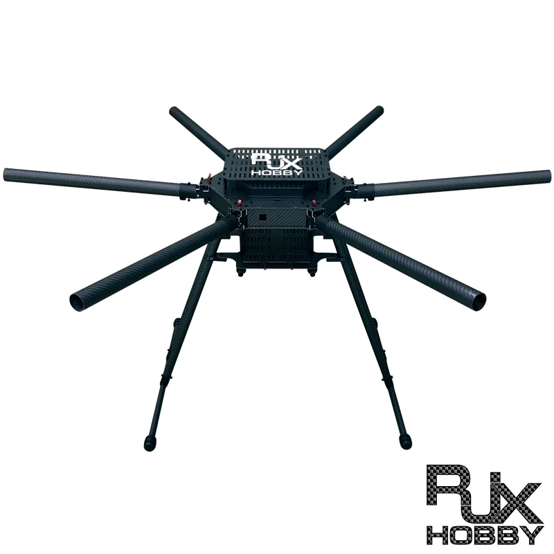 RJXHOBBY-6-Axis Carbon Fiber Quadro Guarda-chuva, Dobrável Hexacopter Drone, UAV Multirotor para 17 "18" Hélice