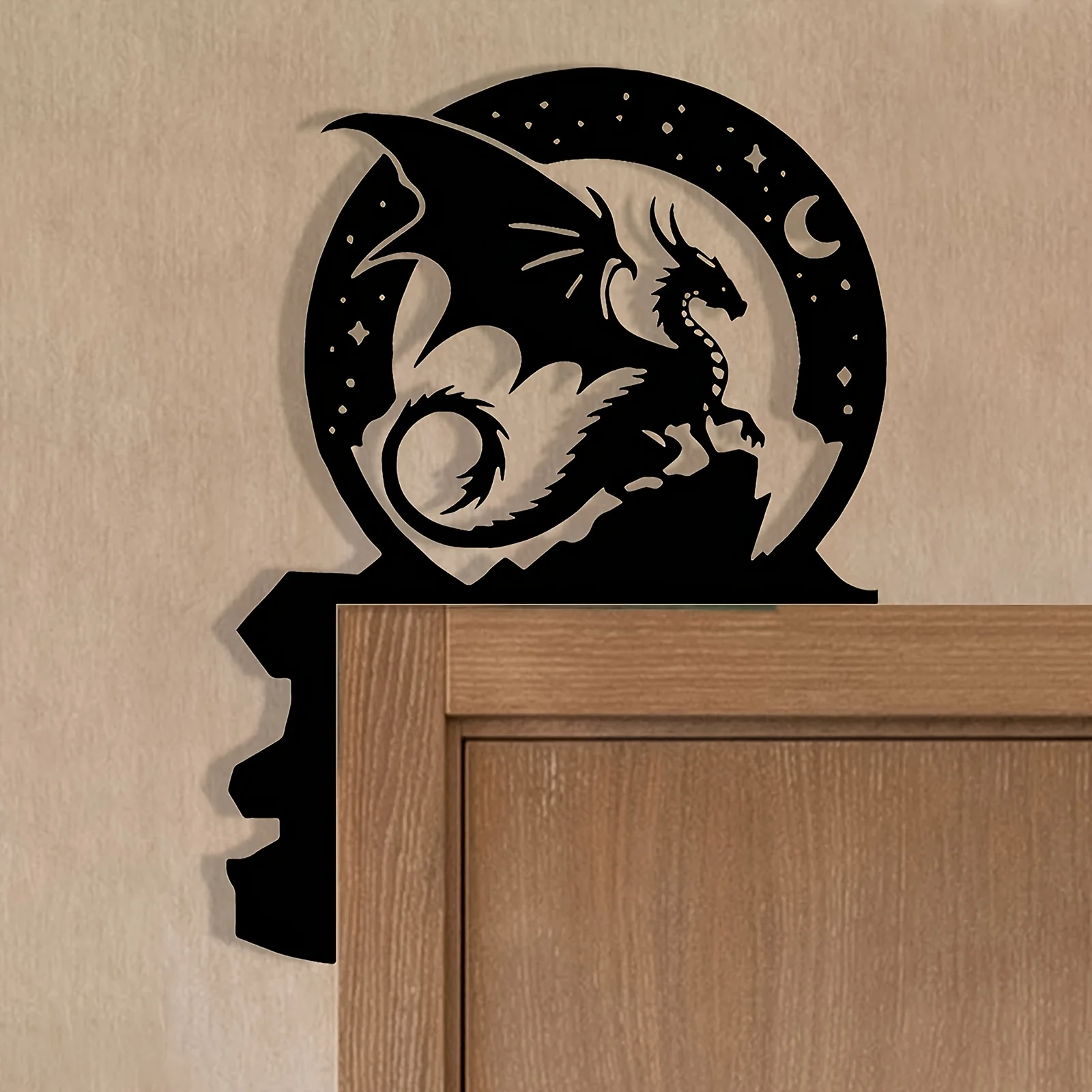 CIFBUY Movie Dragon Silhouette Iron Wall Art Metal Sculpture Decor for Home Bedroom Indoor Room Decoration Vintage Wall Decor