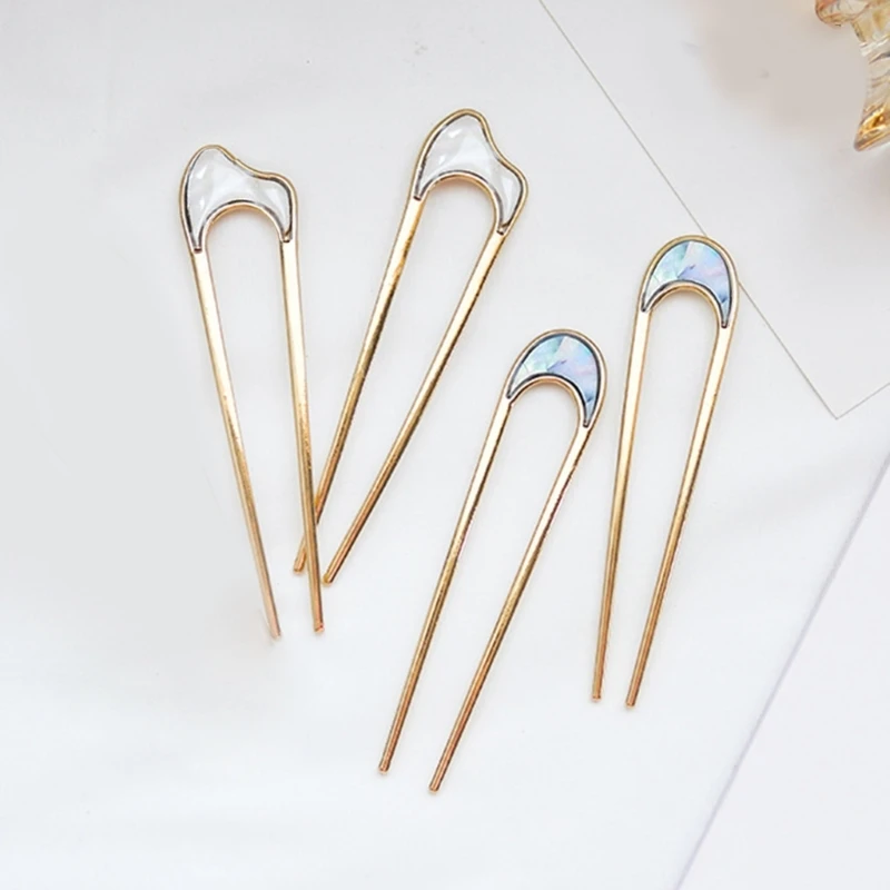 2pcs Metal Hairpin for Comfortable All Day Wear Chignon Hair Fork Accessories