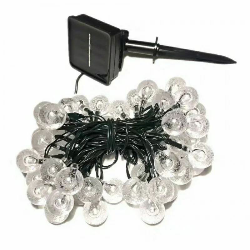 10M 50 LEDS Solar Lamp Power LED String Fairy Lights Crystal Ball  Solar Garlands Garden Christmas Decor For Outdoor