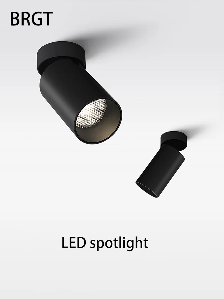 Led Spotlights Surface Mounted Spot Light  Adjustable Angle Detachable Ceiling Lamp Honeycomb Anti Glare Mesh Cover COB Foco