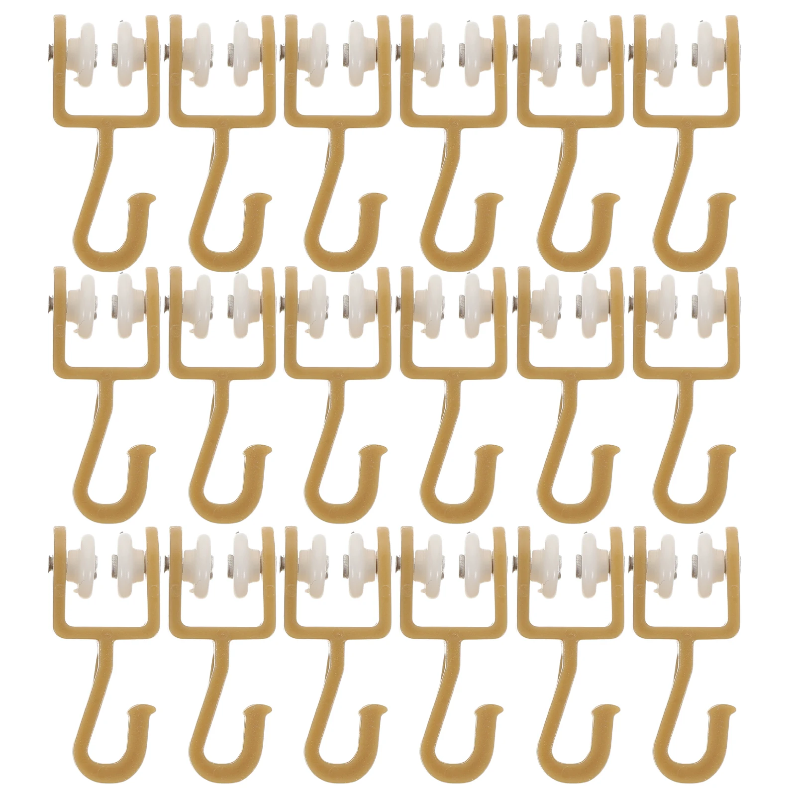 50 قطعة ستارة المسار الأسطوانة الطائرات الشراعية البلاستيك التوأم عجلات الناقل السنانير كتم الملحقات السلس مزلق لمسار السكك الحديدية الستائر #1