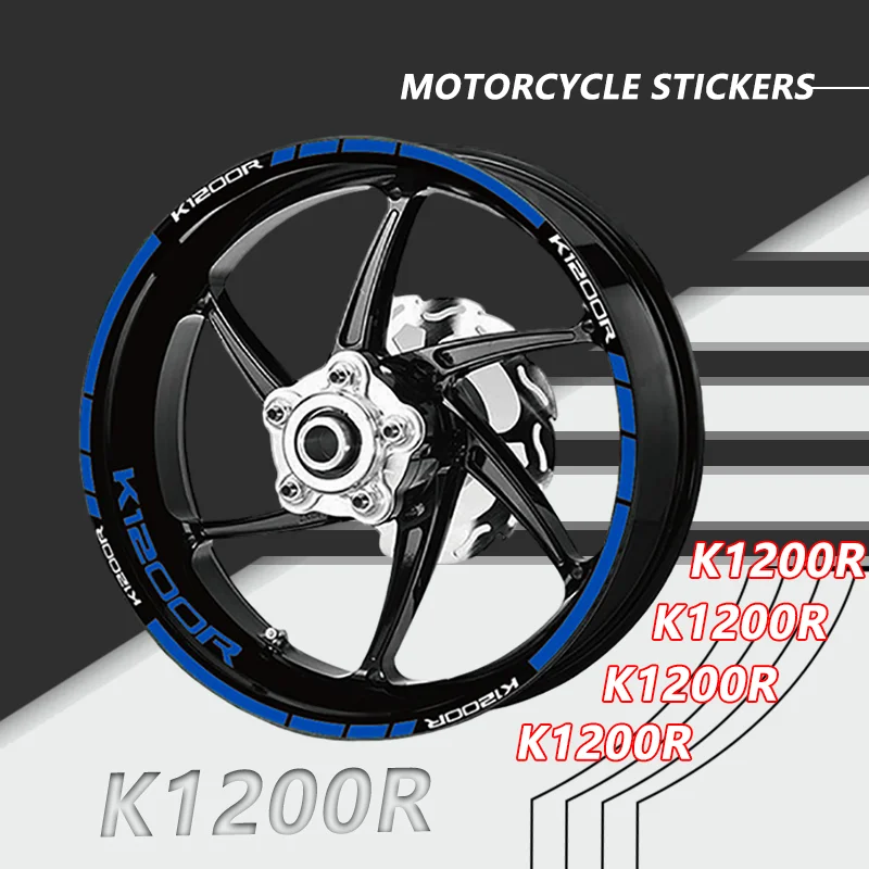 

For BMW K1200R K1300R K1300S Motorcycle Front Rear Wheel Decals Tire Reflective Stripes Decoration Stickers k1200r k1300r k1300s