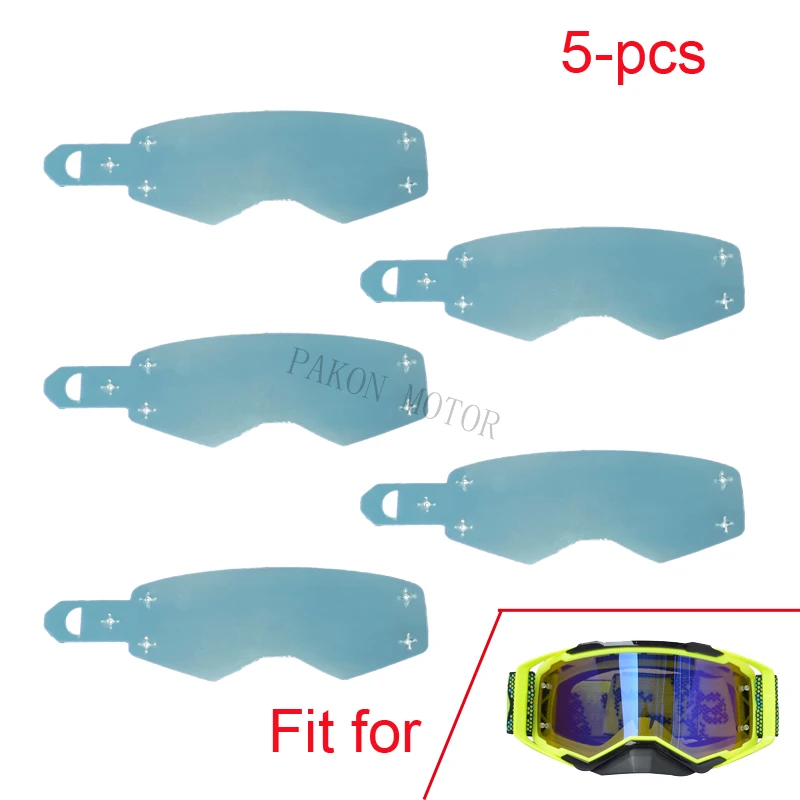5Pcs/Lot Motocross Tearable Films for Goggles for Motorcycle Sunglasses Accessories Windproof Glasses of Replaced Plastic Rubber