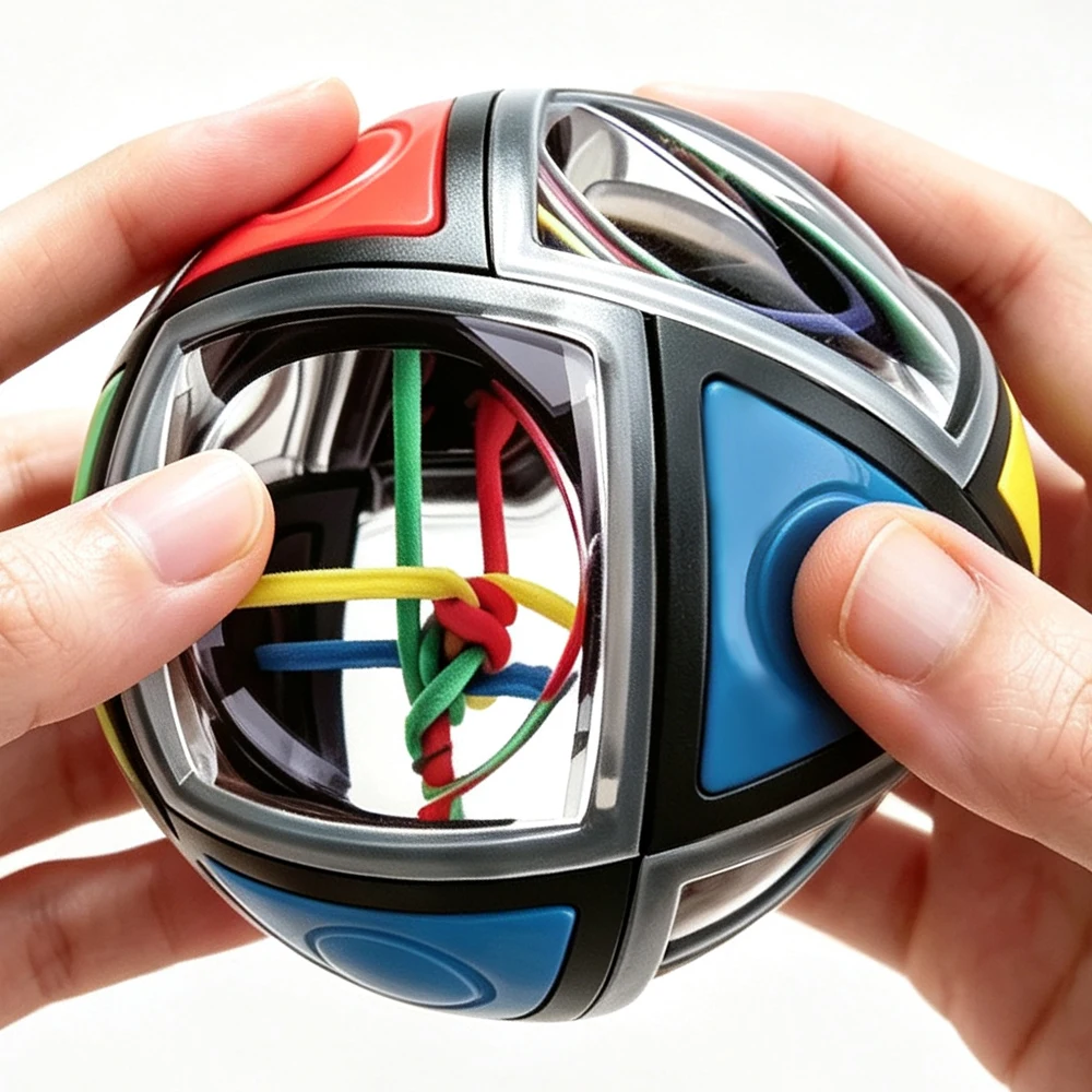 Twisty String Cube, String Puzzle, Unlocking Puzzle, Magic Cube Ball, Collectible Souvenirs, Party Event Gifts, Perfect Holiday