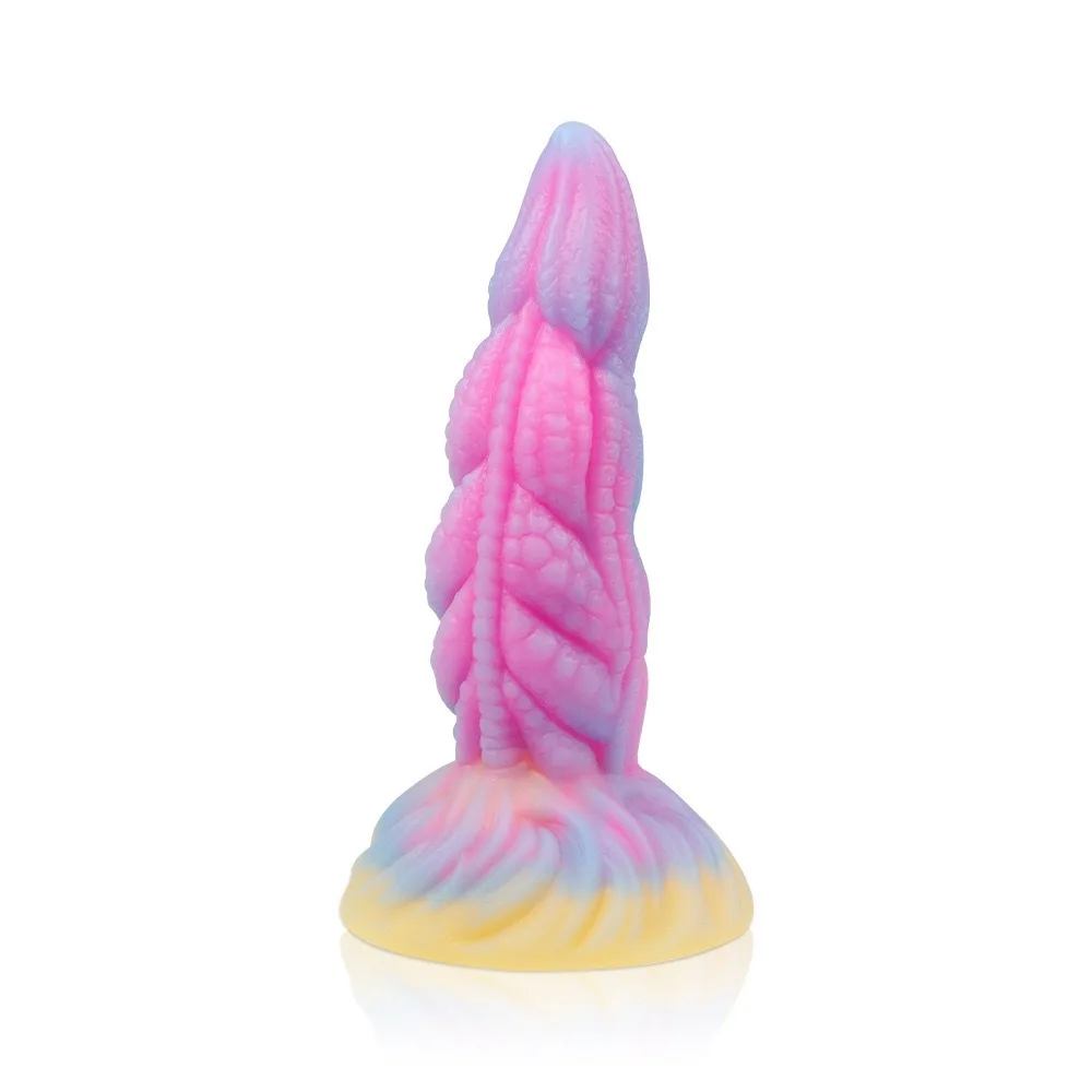 TleMeny Soft Silicone Luminous Monster Anal Dildo Butt Plug Anus Masturbator Dilators Suction Cup Adult Sex Toys for Men Women