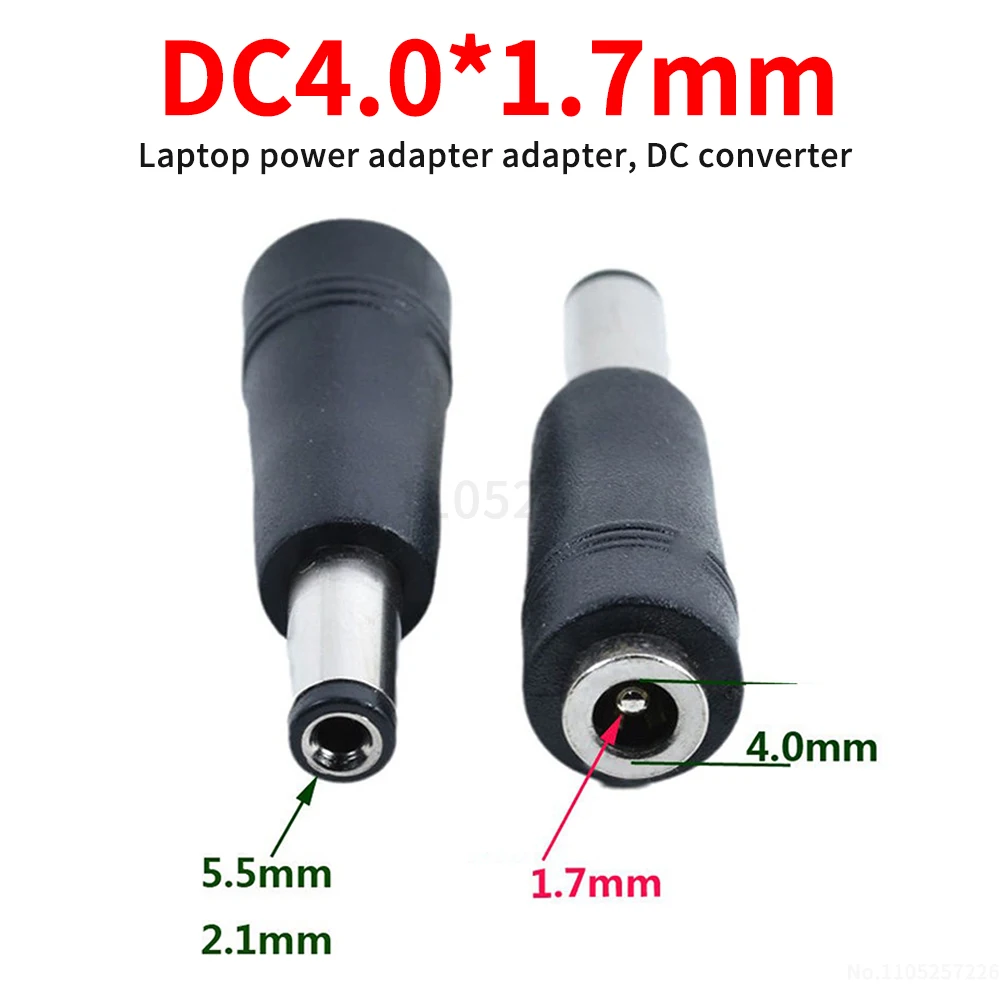 DC 4.0×1.7 female to 5.5×2.1 male laptop power adapter adapter connector DC converter (1 pcs)