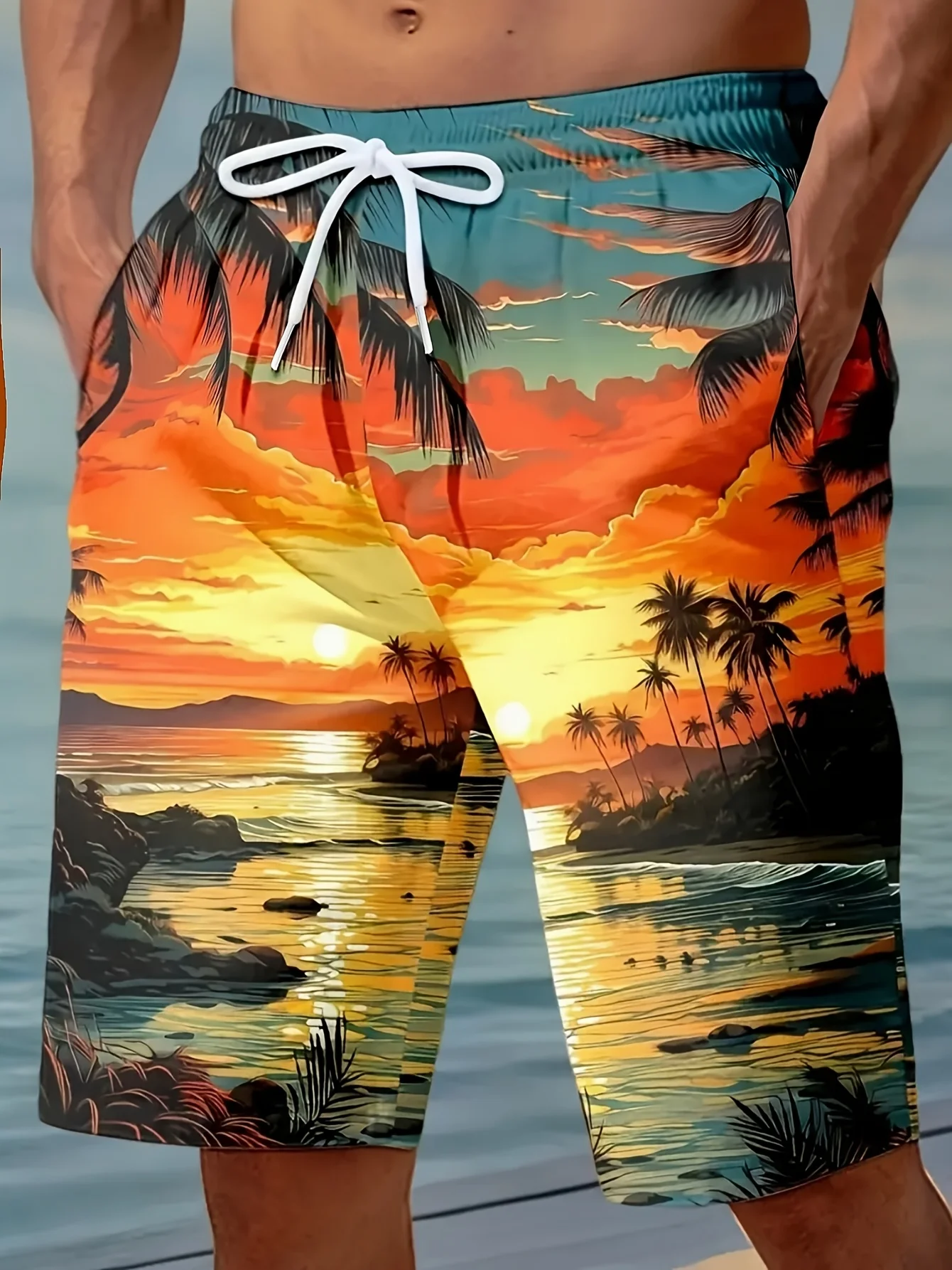 

Хит продаж: Новые модные пляжные шорты с 3D-принтом для летнего отдыха на море, уличный стиль хип-хоп, большие размеры