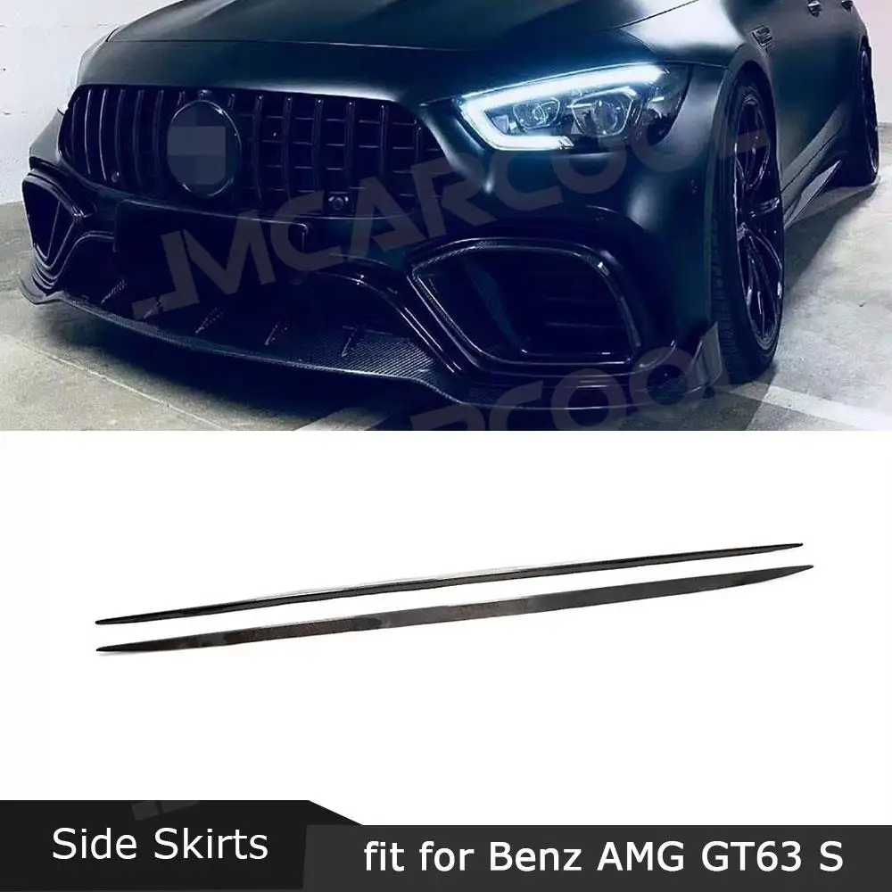 

Dry Carbon Fiber Side Skirts Extension For Benz AMG GT63 GT63S 4 Door 2019-2023 Body Panel Lip Splitter Winglet Car Accessories