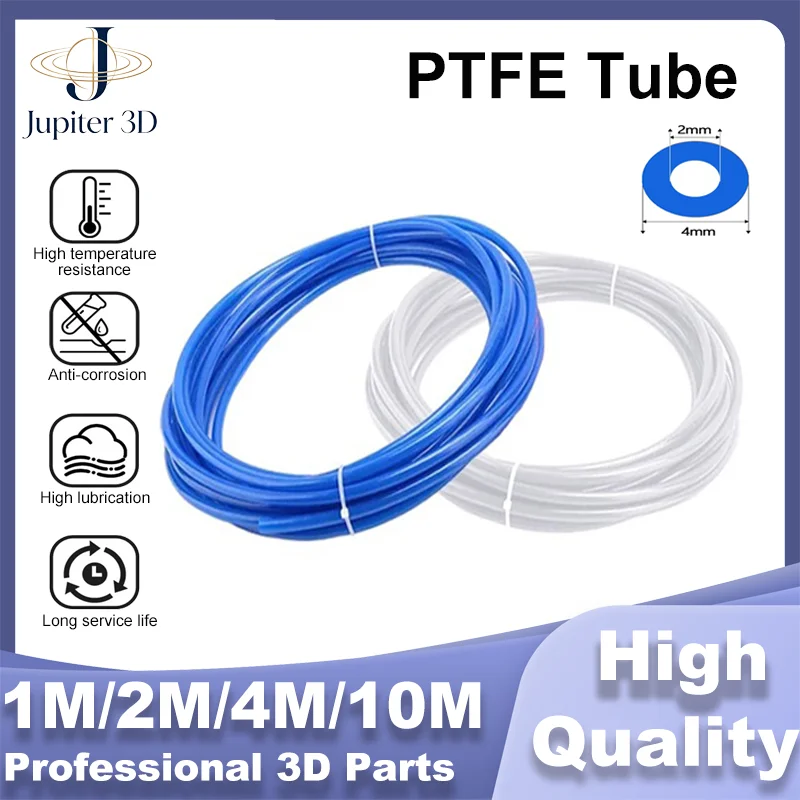 4x2mm PTFE Tube White Black Blue For Creality Ender 3/ Pro Ender 5/Pro CR-10/10S 1M/2M/4M For 1.75mm Filament Teflon Feed Pipe