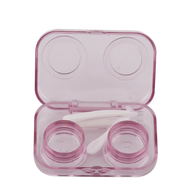 

1pc Portable Transparent Contact Lens Box Tweezers Suction Stick Container Set Travel Contact Lenses Beauty Pupil Storage Box