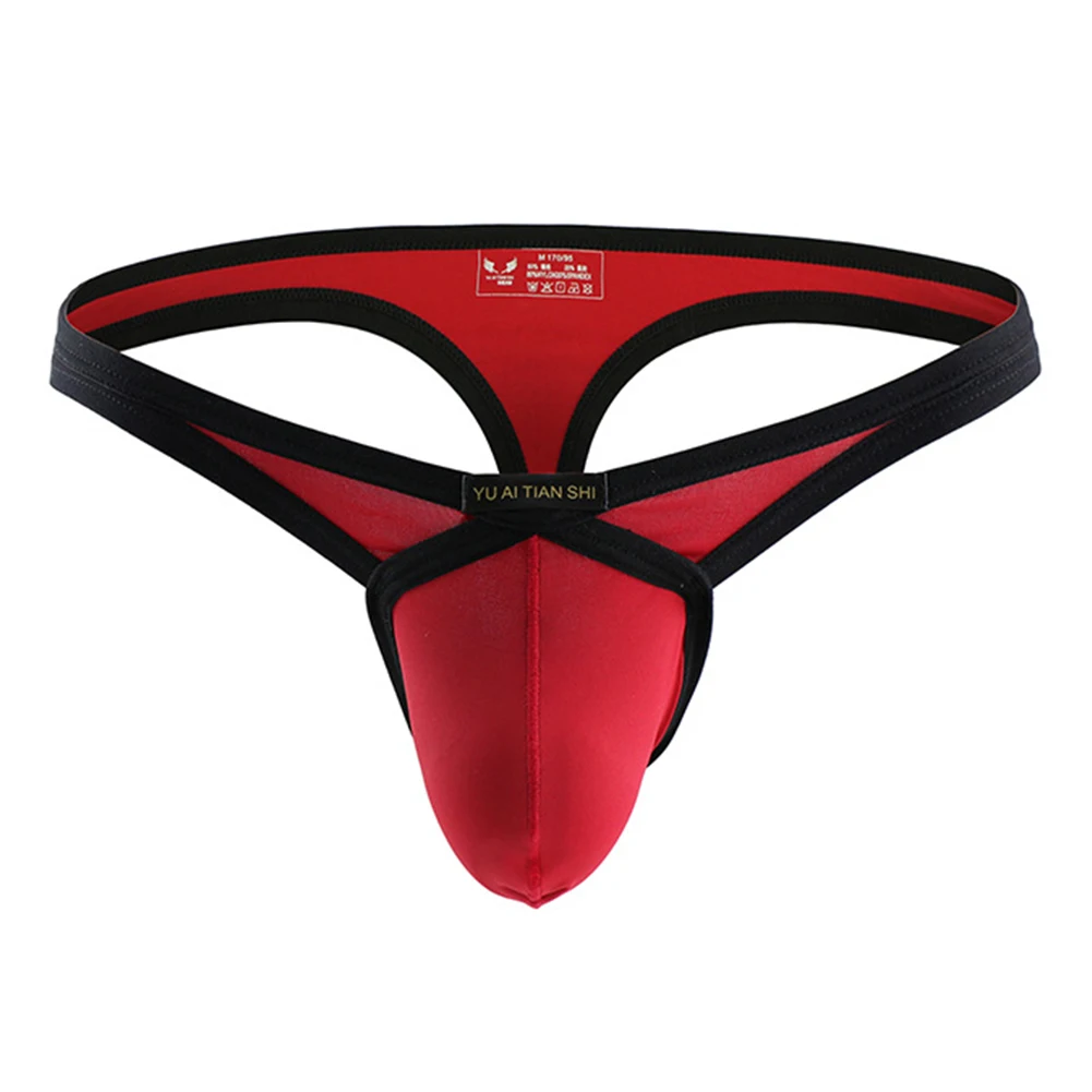 

Pouch Underwear Breathable G-String For Parties For Romantic Evenings S-XL Solid Color Men's Panties Brief Elastic Waistband