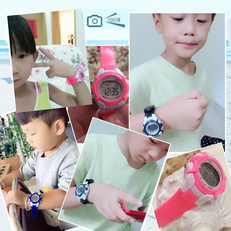 Fashion Electronic Wristwatch for Boys and Girls Simple Design Silicone Strap Kids Sports Watch Colorful LED Digital Watch Clock