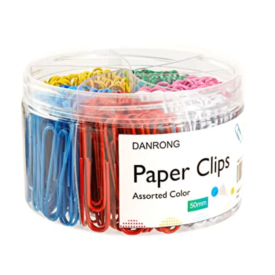 

Jumbo Paper Clips, 265 PCS 2 Inch Large Paperclips Colorful Clips for Paperwork Ideal for Home, School and Office Use Colored