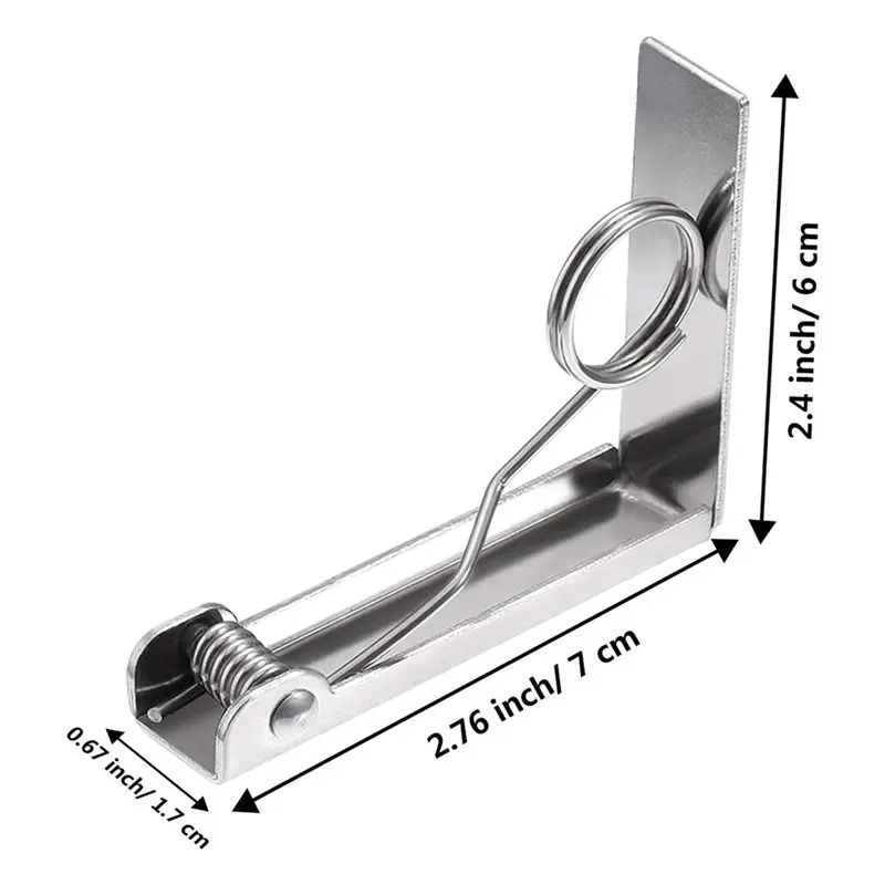 24X Tablecloth Clips Thickened High Elasticity Stainless Steel Table Cloth Cover Clamps For Home, Restaurants, Picnic-A68E