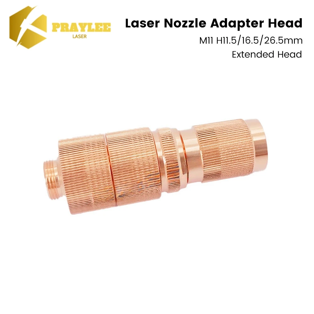 Praylee Laser Nozzle Conversion Head  Adapter Head Extender 12mm Thread M11 H11.5 H16.5 H26.5 for Laser Cutting Machine