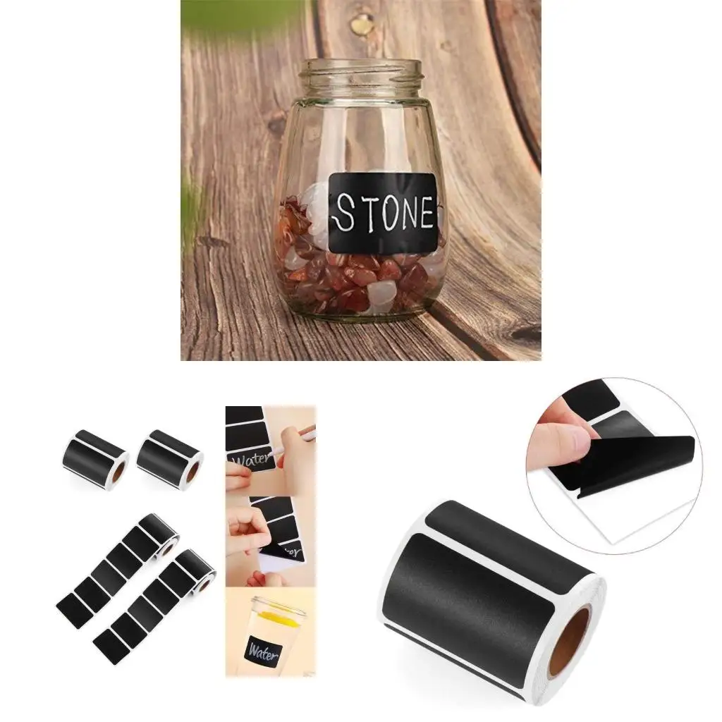  240Pcs Reusable Blackboard Stickers Removable Label Stickers Kitchen Organisers