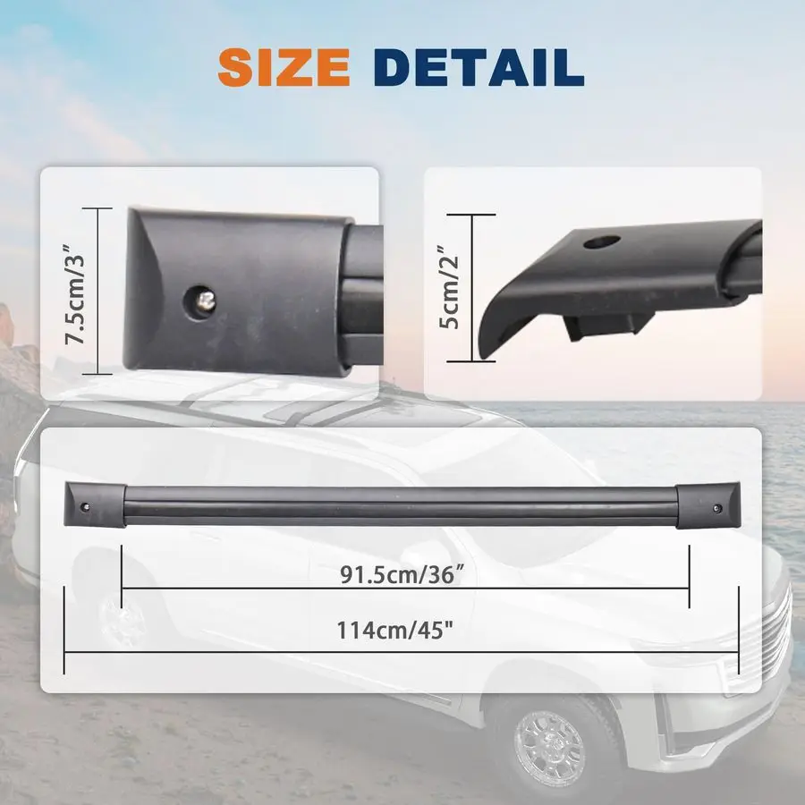 الألومنيوم حامل سقفي عبر القضبان متوافق ل 20032008 هوندا الطيار حامل الحقائب على السطح الرف للدراجة الزورق كاياك صندوق البضائع