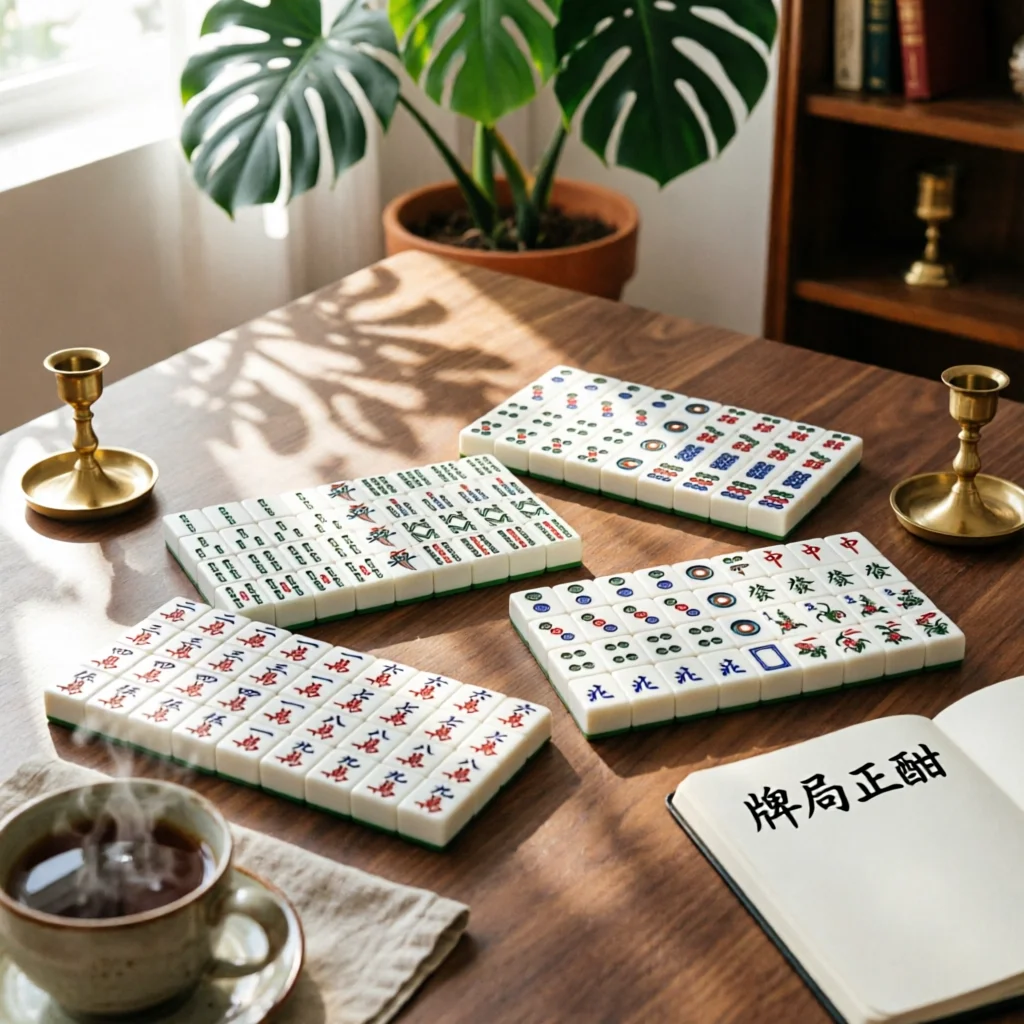 Mahjong Set 148 Tiles Crystal Acrylic Smooth Touch Table Game Supply with Chinese Characters for Family and Friends