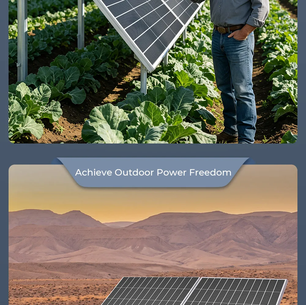 RVPOZWER 800W Rigid Solar Panels 18BB N-Type Mono Cells 24% High Efficiency PV Power for Home RV Charge System Outdoor Off-Grid Camping Wholesale