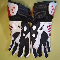 Gants de protection de moto en cuir, gants longs GP, équipement de protection tout-terrain, gants de course Hurbike