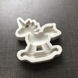 Unicorn Silicone Cake Mould Horse Trojan Shape Pizza Decorating DIY Fondant Baking Tool Handmade Clay Crafts