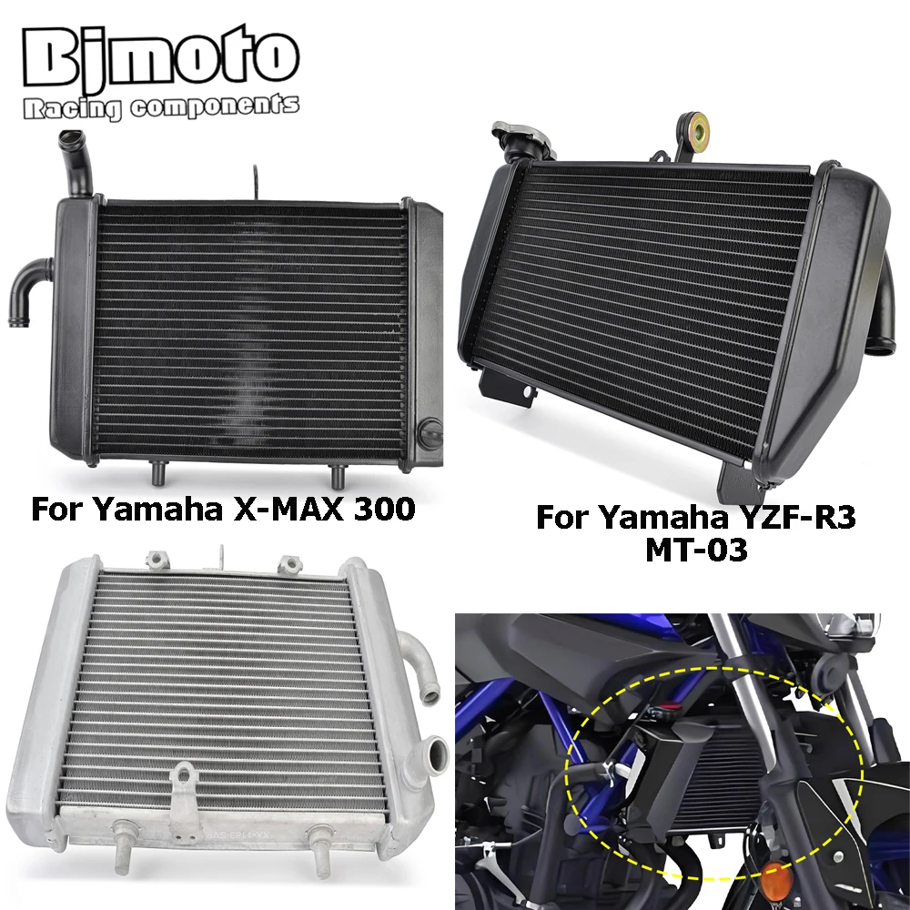 R3 MT 03 XMAX300 Motorcycle Engine Radiator Cooling Cooler For Yamaha X-MAX 300 2023-2024 YZF-R3 MT-03 2015-2026