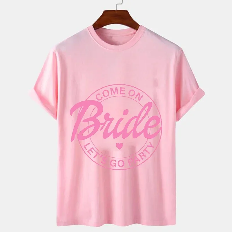 T-shirt de fête d'enterrement de vie de jeune fille pour femme, "Come on Bride", "Let's Go Party", pour les patients de demoiselle d'honneur