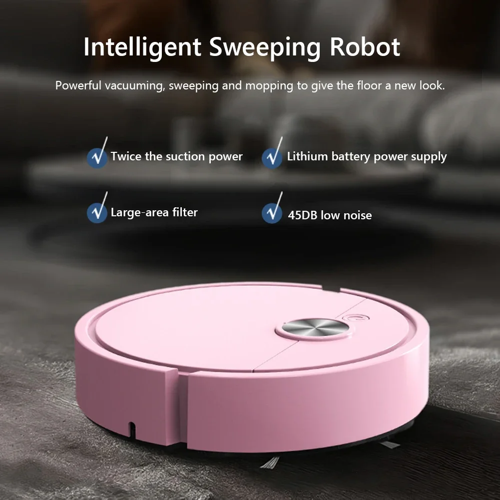 Smart Sweeping Robot 3-in-1 Smart Cleaner Household Rechargeable Fully Automatic Vacuum Cleaner Suction Pet Hair for Home Office