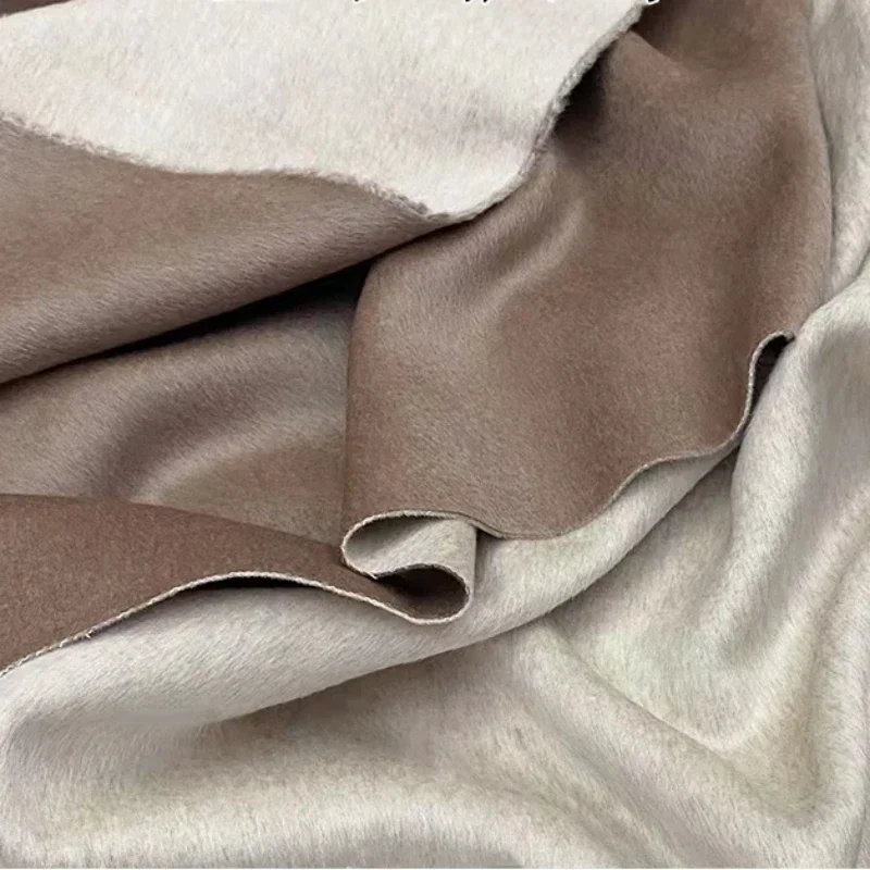 Double-sided Wool Alpaca Fabric Brand Fashion Design Coat Autumn Winter Warm Thick Cloth Materi by the Meter for Sewing Diy