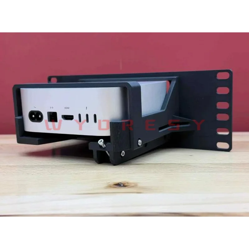 2U Rack Mount Bracket with Power Button for Mac Mini M4 10/19 Inch Server Tray Holder Data Center Accessory