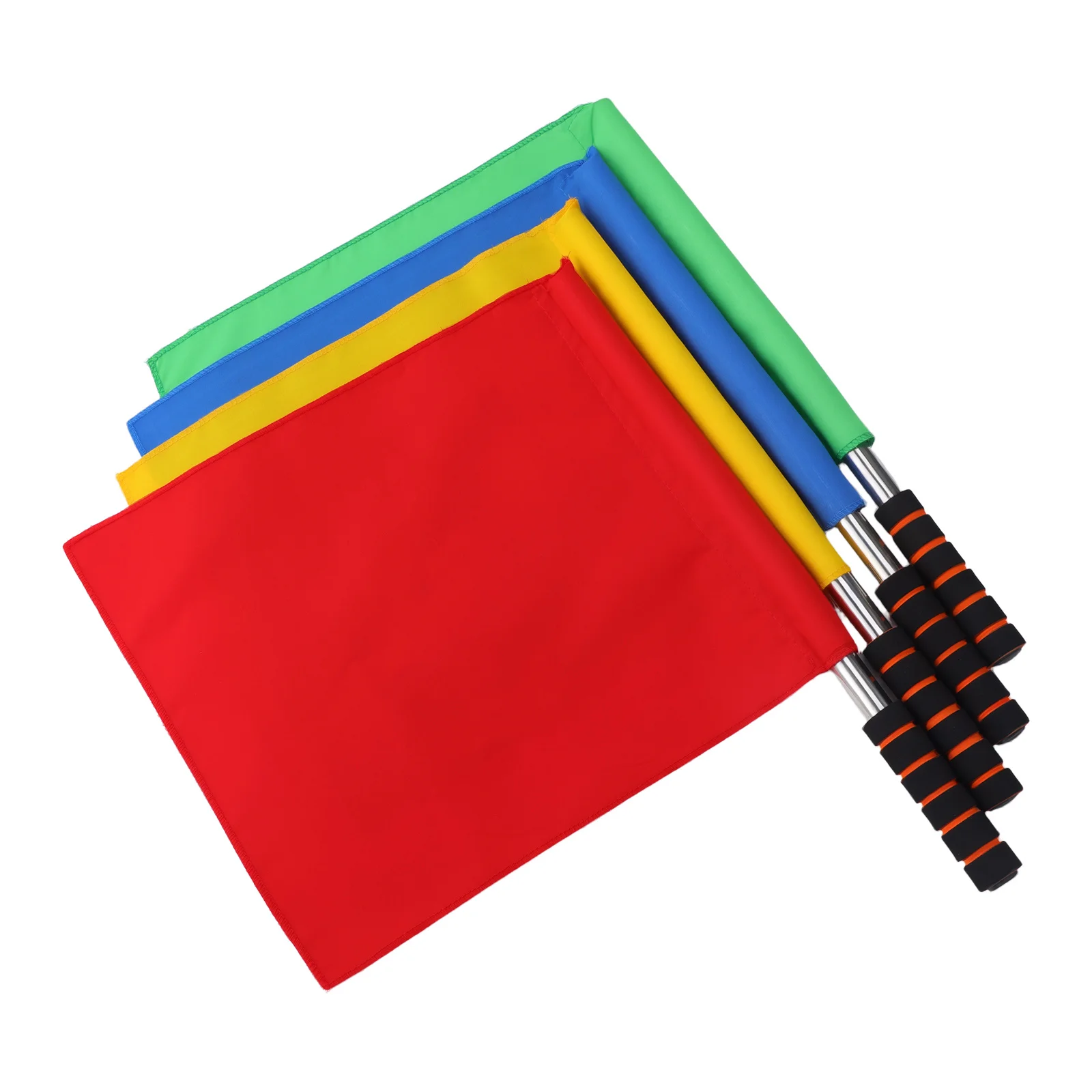 

4Pcs Longlasting Hand Waving Flags for Competition Soccer Referee Racing Events Vibrant Atmosphere Creation Signal Flag